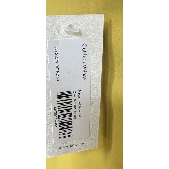 Outdoor Voices One Shoulder Dress Medium Nectarine Dijon Colorblock NWT - Picture 7 of 9